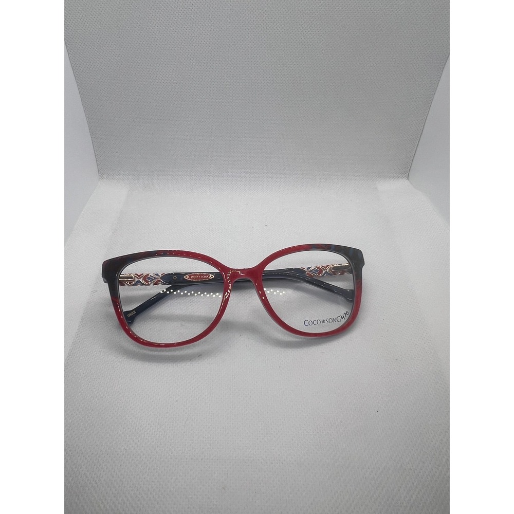 Coco Song Something Cool CV255 Red Blue Cat Eye Eyeglass Frames 53-18-135